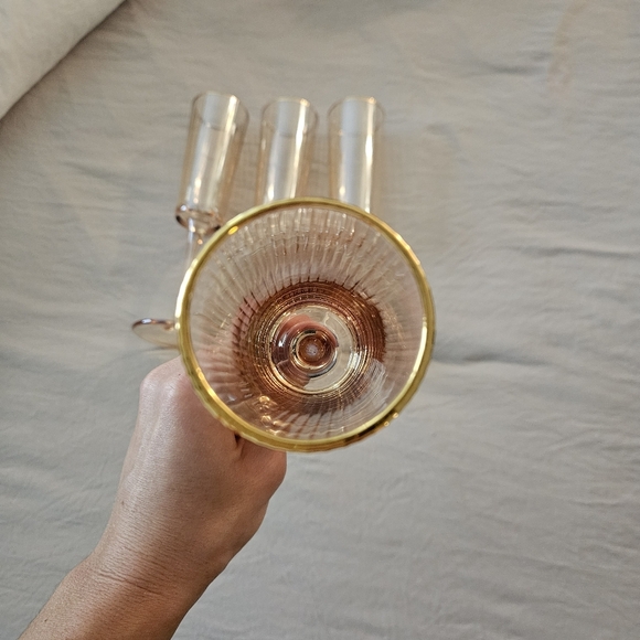 NWT Anthropologie Rochelle Champange Flutes Set Of 4 Rare - Picture 6 of 9